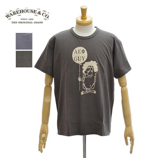 ウエアハウス Lot.4064「AEΦ」2ND-HAND セコハン Tシャツ クルーネック 半袖 メ...