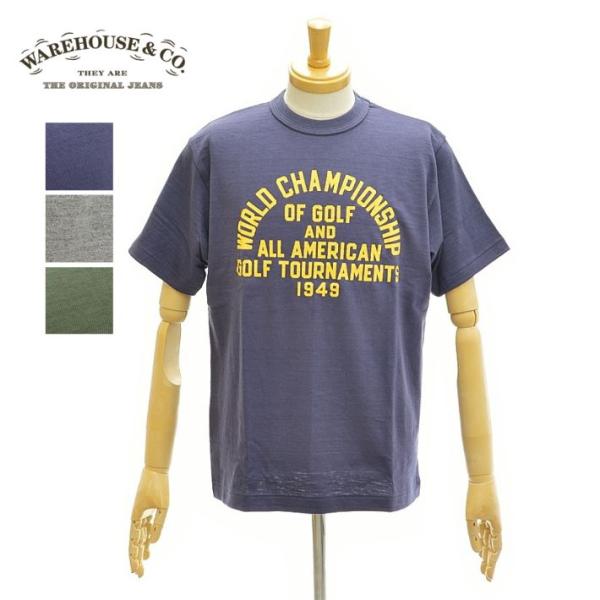 ウエアハウス Lot.4601「GOLF TOURNAMENTS」Tシャツ クルーネック 半袖 ノン...