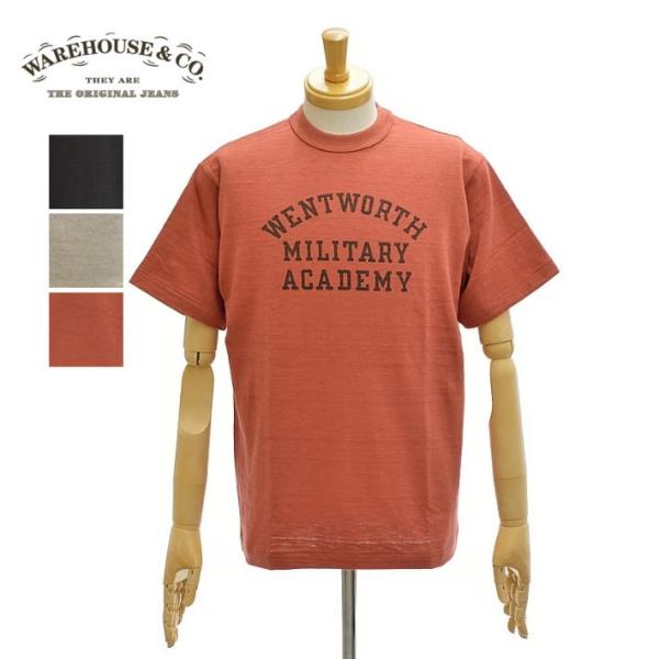ウエアハウス Lot.4601「MILITARY ACADEMY」Tシャツ クルーネック 半袖 ノン...