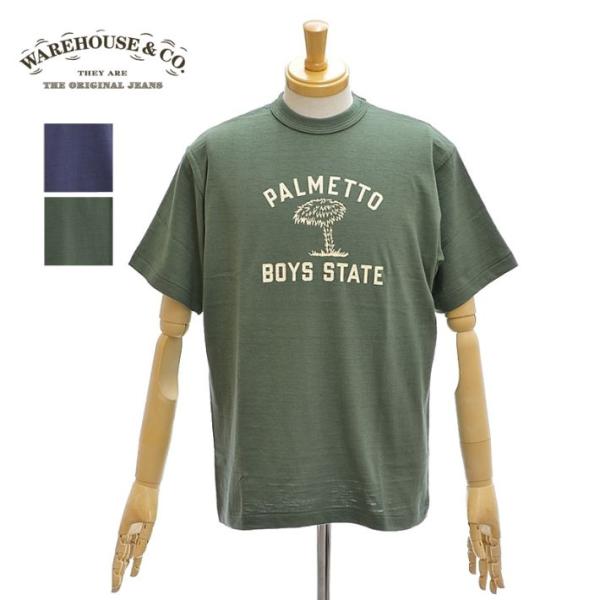 ウエアハウス Lot.4601「PALMETTO」Tシャツ クルーネック 半袖 ノンウォッシュ メン...
