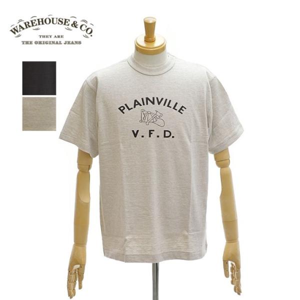 ウエアハウス Lot.4601 「PLAINVILLE」Tシャツ クルーネック 半袖 ノンウォッシュ...