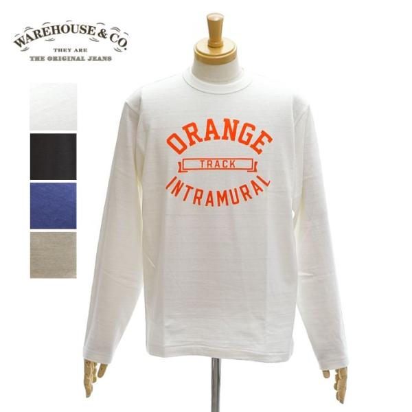 ウエアハウス Lot.5906「ORANGE」 長袖 Tシャツ ロンT クルーネック セットインスリ...