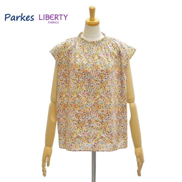 パークス PH2322035 リバティ フリルネック フレンチスリーブ タナローン レディース Pa...