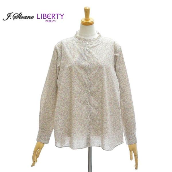 ジェイスローアン SN2433018 リバティ 長袖 スタンドフリル ブラウス  レディース  J・...