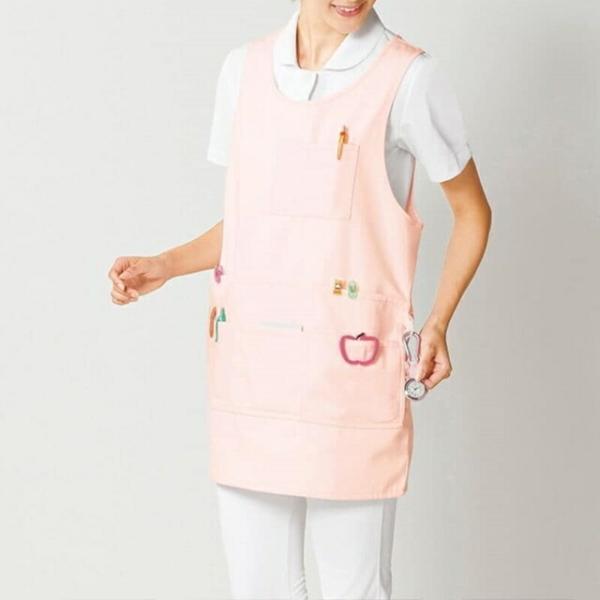 【今なら39％OFF】ナース エプロン 介護 病院 クリニック 保育士 看護師 ヘルパー アンファミ...