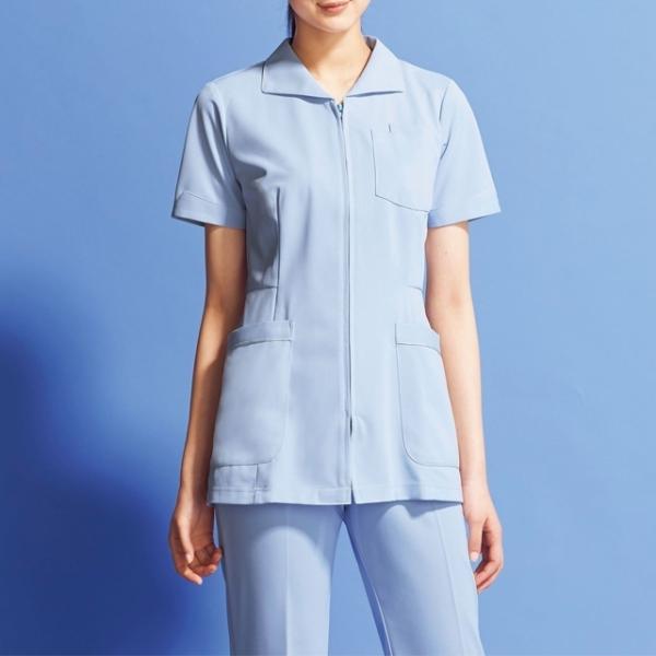 医療 白衣 ジャケット ナースウェア ナース服 レディース 看護 介護 アンファミエ　[ナガイレーベ...