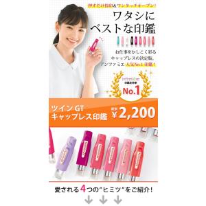 ハンコ ●ツインGTキャップレス印鑑(ネーム印...の詳細画像2