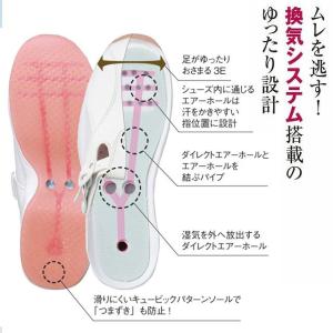 ナースシューズ 白 黒 疲れにくい エアー ス...の詳細画像3