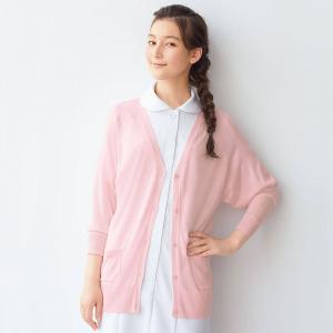 ナース 白衣 医療 看護 介護 事務  レディース アンファミエ　ドルマン七分袖カーディガン_TB