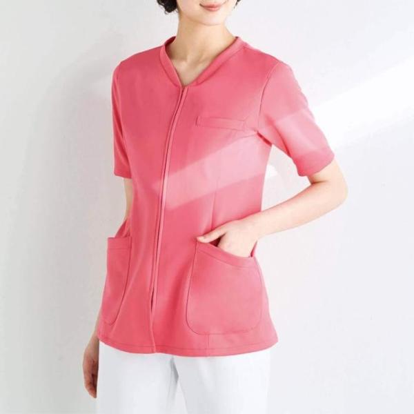 制菌ストレッチニット前開きスクラブ_TB