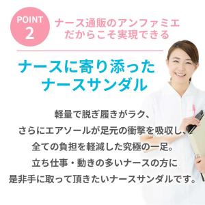 ナースシューズ 白 黒 疲れにくい スニーカー...の詳細画像5