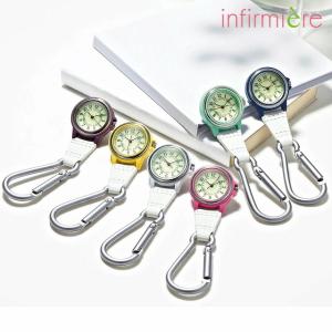 ナース ナースグッズ 小物 グッズ 看護 医療 時計 お買い得!フック式蓄光ナースウォッチ