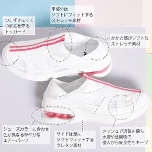 ナースシューズ 白 疲れにくい スニーカー ス...の詳細画像1