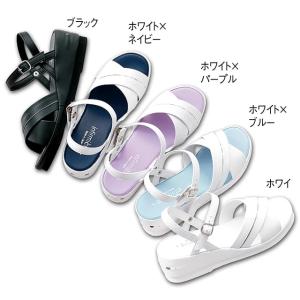 ナースシューズ 白 黒 疲れにくい スニーカー...の詳細画像1