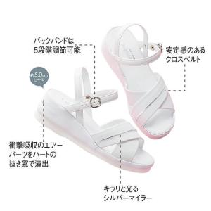 ナースシューズ 白 黒 疲れにくい スニーカー...の詳細画像4