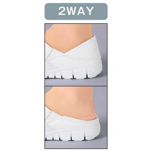 ナースシューズ 白 疲れにくい スリッポン 静...の詳細画像3
