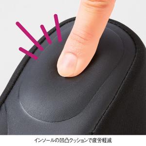 ナースサンダル 疲れにくい 黒 厚底 美脚 ヒ...の詳細画像2
