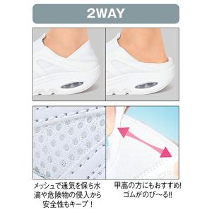 ナースシューズ 白 黒 疲れにくい スニーカー...の詳細画像2