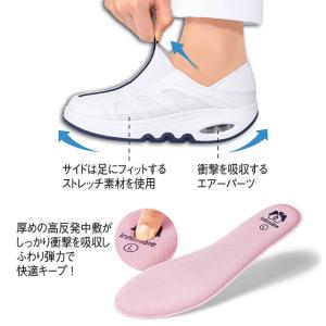 ナースシューズ 白 黒 疲れにくい スニーカー...の詳細画像3