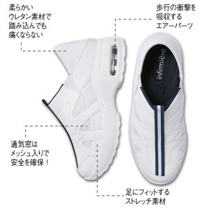 ナースシューズ 白 黒 疲れにくい スニーカー...の詳細画像1
