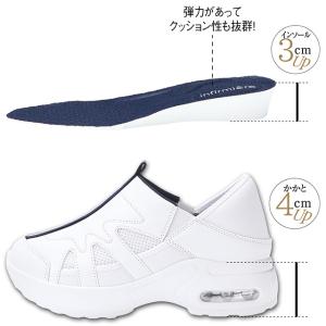 ナースシューズ 白 黒 疲れにくい スニーカー...の詳細画像2