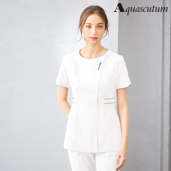 ナース服 白衣 レディース ナースウェア エステ制服 エステ 看護 アンファミエ　[アクアスキュータ...