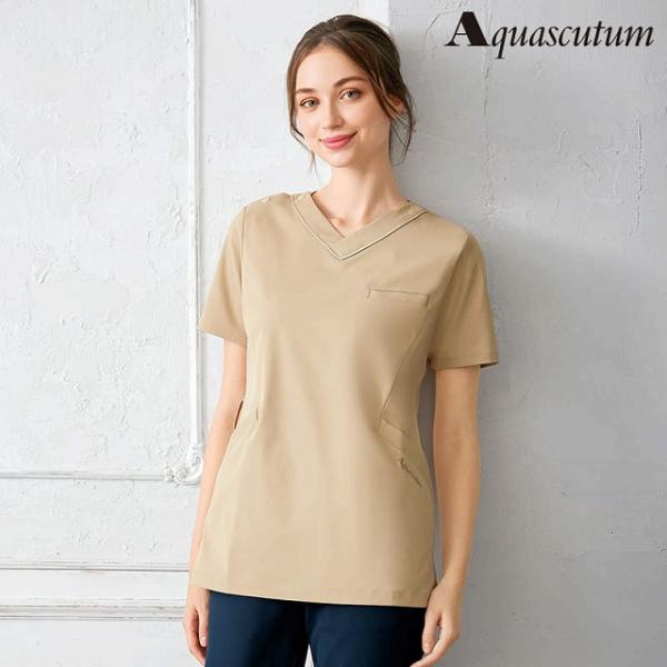 スクラブ 医療 白衣 レディース ナース服 ナーススクラブ ナースウェア アンファミエ　[アクアスキ...