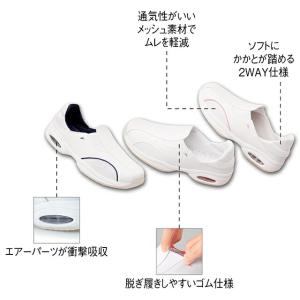ナースシューズ 白 疲れにくい スニーカー ス...の詳細画像2