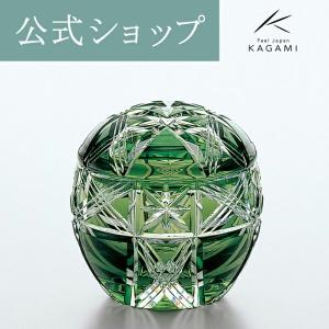 江戸切子 カガミクリスタル KAGAMI CRYSTAL 祝だるま 大 木箱入り
