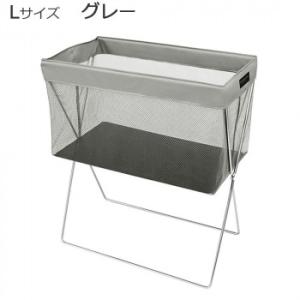 日本製 SAKI(サキ) サイドワゴン 浅型 メッシュ Lサイズ R-336 グレー