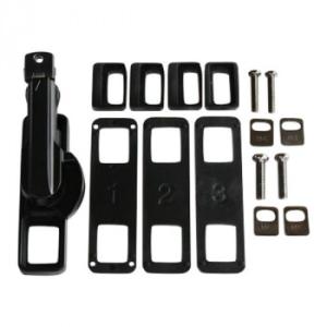 144KR-B 鍵付取替クレセント錠 R用 ブラック 00776867-001