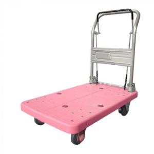 静音台車　ドラムブレーキ付・ハンドル折りたたみ式　最大積載量200kg　PLA200M1-DX-DB...