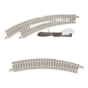 電動・手動カーブポイントレール R195-220 30度左分岐 R026