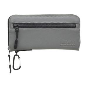 L.R.M 止水ファスナー合皮ラウンド長財布 CMK-0573 グレー