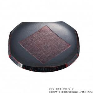 阿瀬真三商店 4.5角銘々皿 黒 R3816