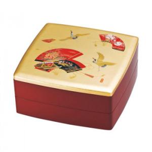 まえじゅう漆器 宝扇 胴張オードブル(中子付) 7R-837