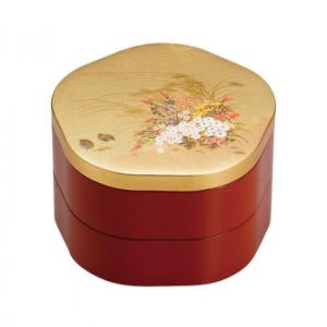 まえじゅう漆器 みやび 5.0 花重 6R-507 赤