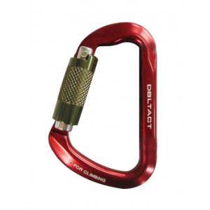 DBLTACT　アルミ鍛造ロックカラビナ　レッド　DT-AKR-R　360429