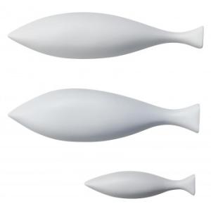 セトクラフト ウォールデコ さかな ライトグレー 3個セット R24-1051