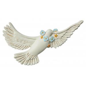 セトクラフト ウォールデコ ハト フラワー R24-1061