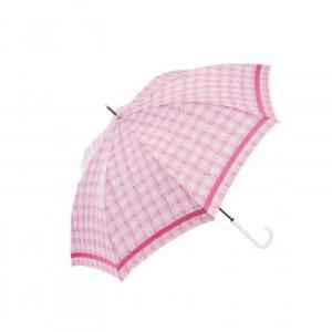 ソフトジャンプ(R) スライドスリム 60cm 長傘 ツイードプリント ピンクネクター