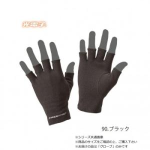 ハヤブサ レイヤーテック　インナーグローブ　5本カット ブラック L Y4609-L-90