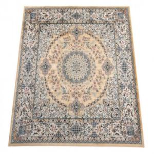 ロイヤルII ベルギー製モケット織り カーペット 195X195 ベージュ R1487622BE