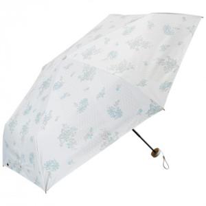 umbulatio ネオミニ?UVブロック 折りたたみ傘 51cm レースアップリケ オフホワイト ...