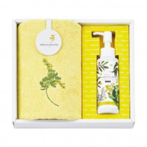 ミアミモザ ウォッシュタオル＆ハンドクリーンジェルセット クリーム MMC10300C 4077-0...