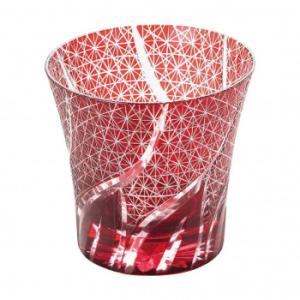 手づくり切子タンブラー ルビーレッド KRI-50R 4116-013