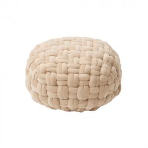 ベルベットプフ Mサイズ 約40R×20cm BE 270100901