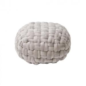 ベルベットプフ Mサイズ 約40R×20cm GY 270100921