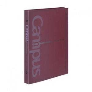 コクヨ キャンパスバインダーノートミドルタイプ B5(26穴) 金属とじ具 10枚付 赤 ル-333...