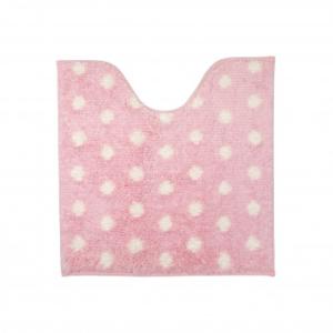 カキウチ ふんわリッチ トイレマット ドット ピンク 60×60cm